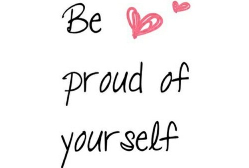 Wees trots op jezelf
